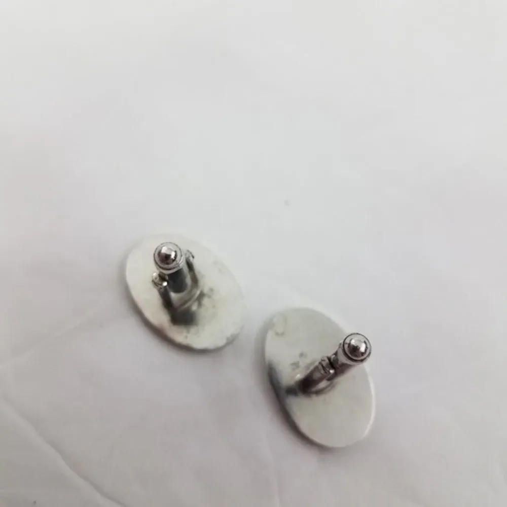 Mid Century Modern‎ Cuff links silver Tone Textured
